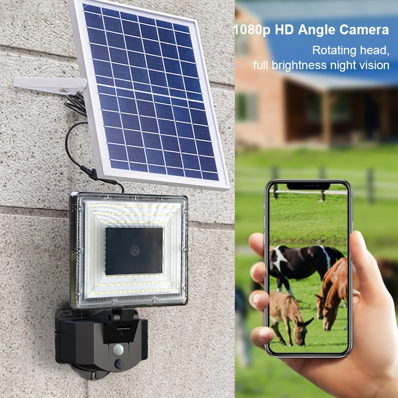 ACMESHINE 2000LM Solar Security Monitor Light  Led Garage Lamp With CCTV Camera APP Control Garden Wall Light Outdoor Lighting