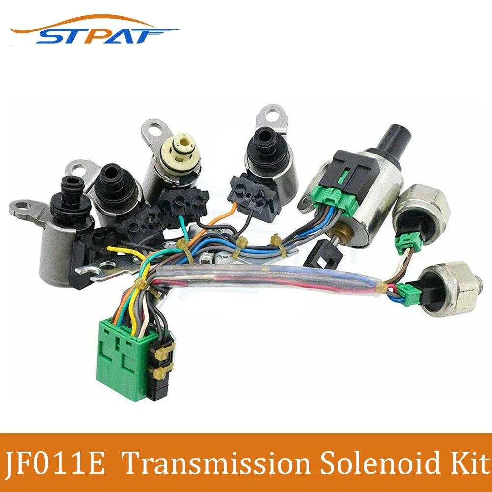 STPAT RE0F10A JF011E Transmission Solenoid Kit With Harness Pressure Sensor for Jeep Patriot for Mitsubishi Lancer For Nissan