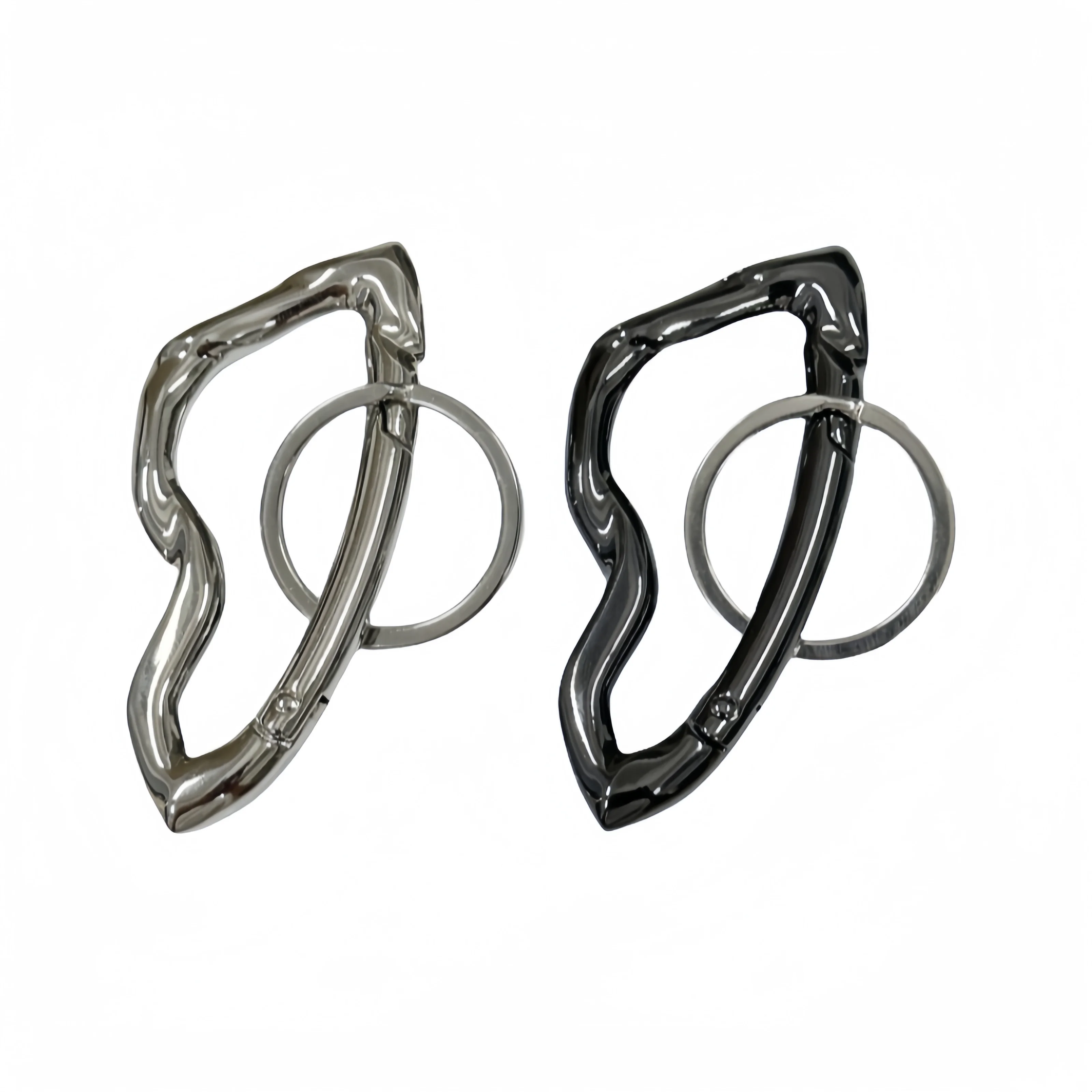 Irregular Shaped Keychain Pendant with Alloy Lock Buckle and Keyring Suitable for Wearing, Matching Bag Pendant, Trendy Hip-hop