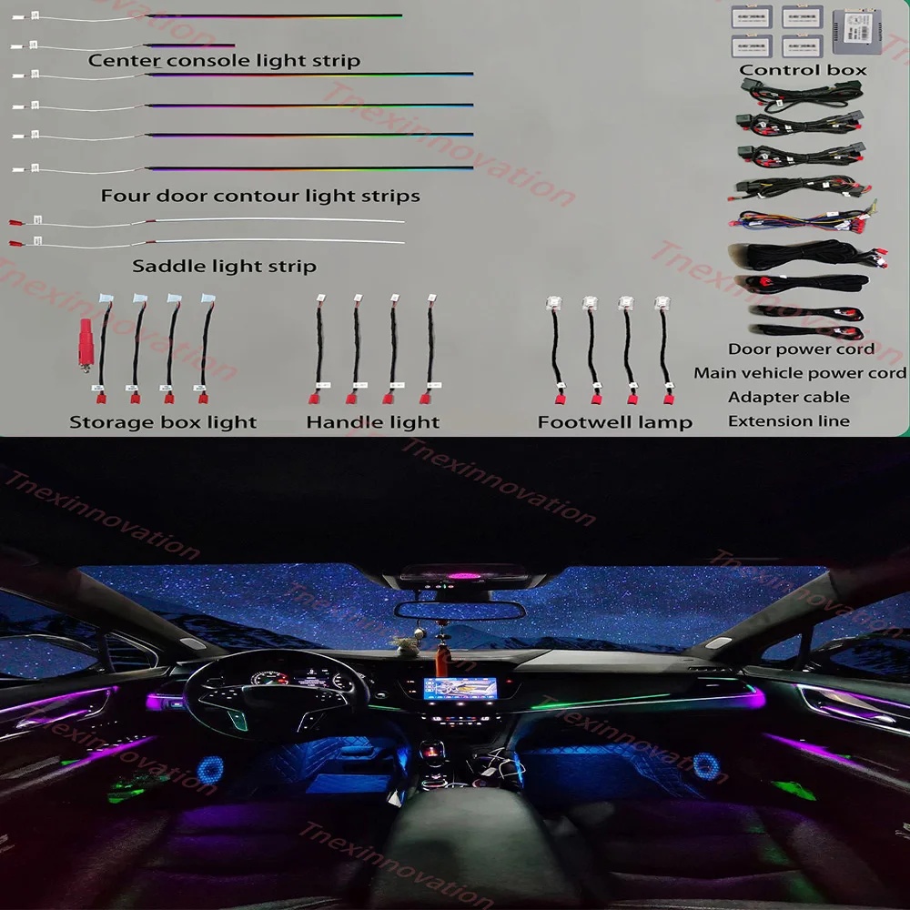 Suitable for Cadillac XT5/XT6 special ambient lighting (compatible with 13-15 SRX models) mold light strip version