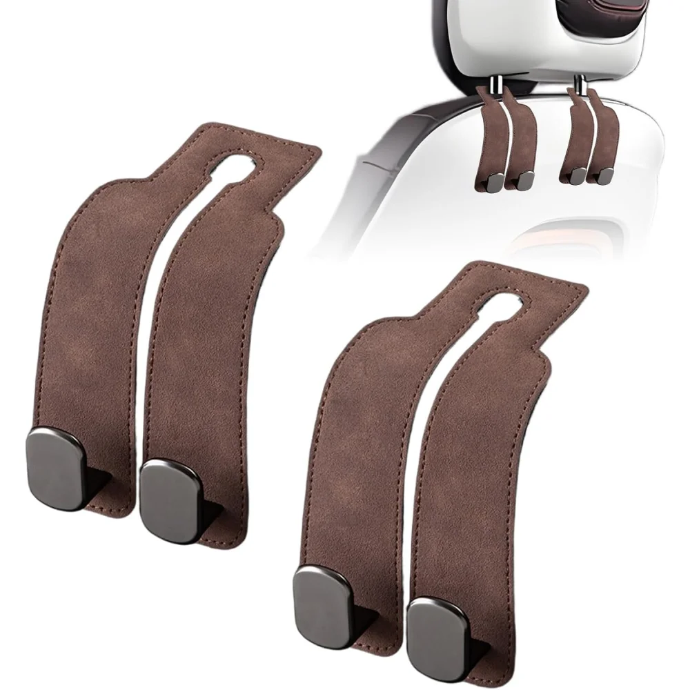 

Крючок для подголовника автомобиля из искусственной кожи, компактный органайзер для сумок и сумок для покупок, идеально подходит для внедорожников и мини.