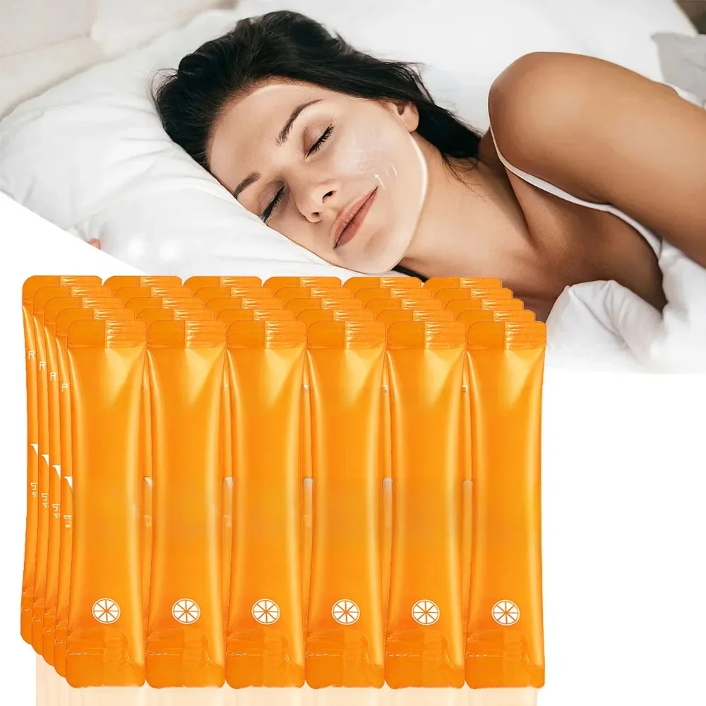 Masques de sommeil à la vitamine C, 30 pièces, beauté du visage, hydratant, rajeunissement de la peau, raffermissant, jetable, sans lavage, pour soins du visage