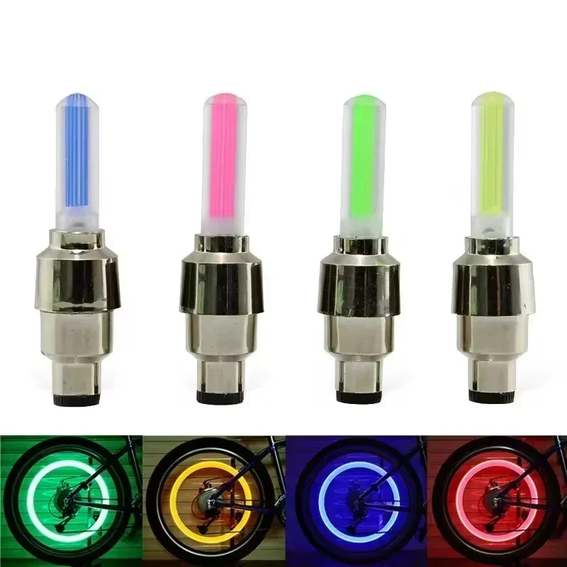 AliExpress DUTRIEUX 2/4pcs Motorcycle Bicycle Tire Valve Caps Light LED Neon Flash Lamp Waterproof Tyre Universal Wheel Lights Car Accessories