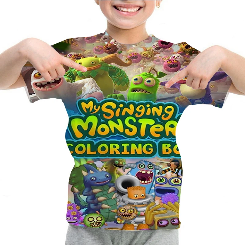 My Singing Monsters 3D Print T-shirt Boys Girls Summer 3D Cartoon Anime T Shirt O-neck Casual Tshirts Short Sleeve Children Tops