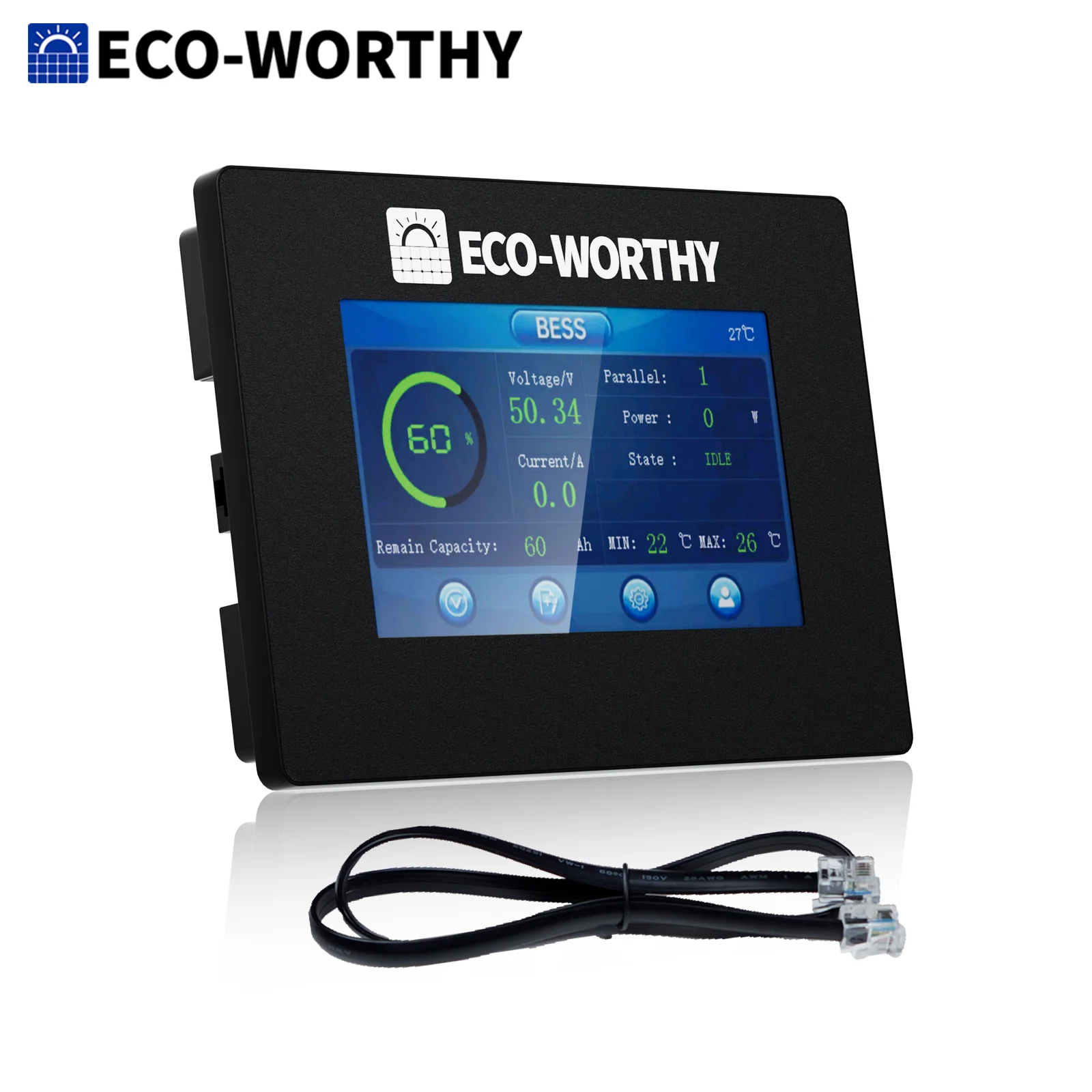 ECO-WORTHY ESM100 Battery Monitor for Cubix Series and Wall-Mount Batteries