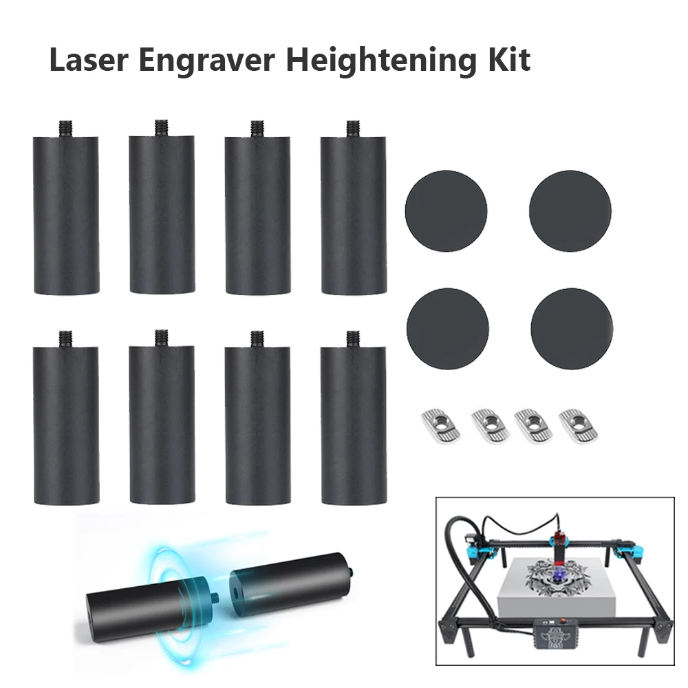 

Twotrees Engraver Raiser Raised Footpads Height Up to 150mm for Most Laser Engraver, Suitable for Working with Rotary Roller