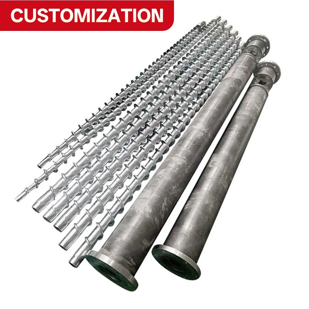 Custom-made bimetallic single-screw plastic and rubber machinery components for injection molding  long-length PP/PPS material