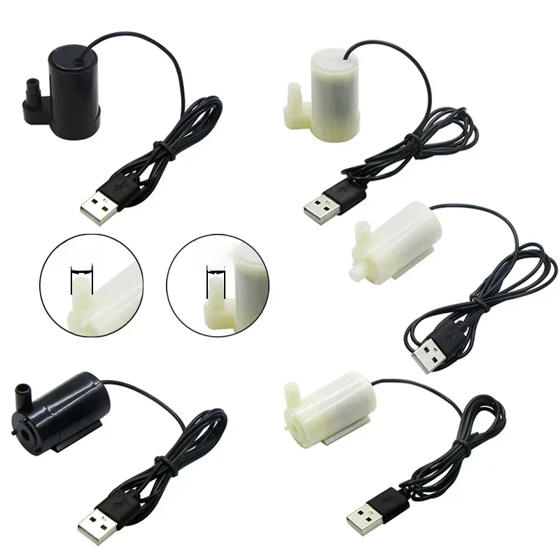 Niezwykle cichy silnik bezszczotkowy DC 5V USB Mini pompa głębinowa Hydroponiczny zbiornik na ryby Cyrkulacja wody Fontanna wodospad — zdjęcie 2