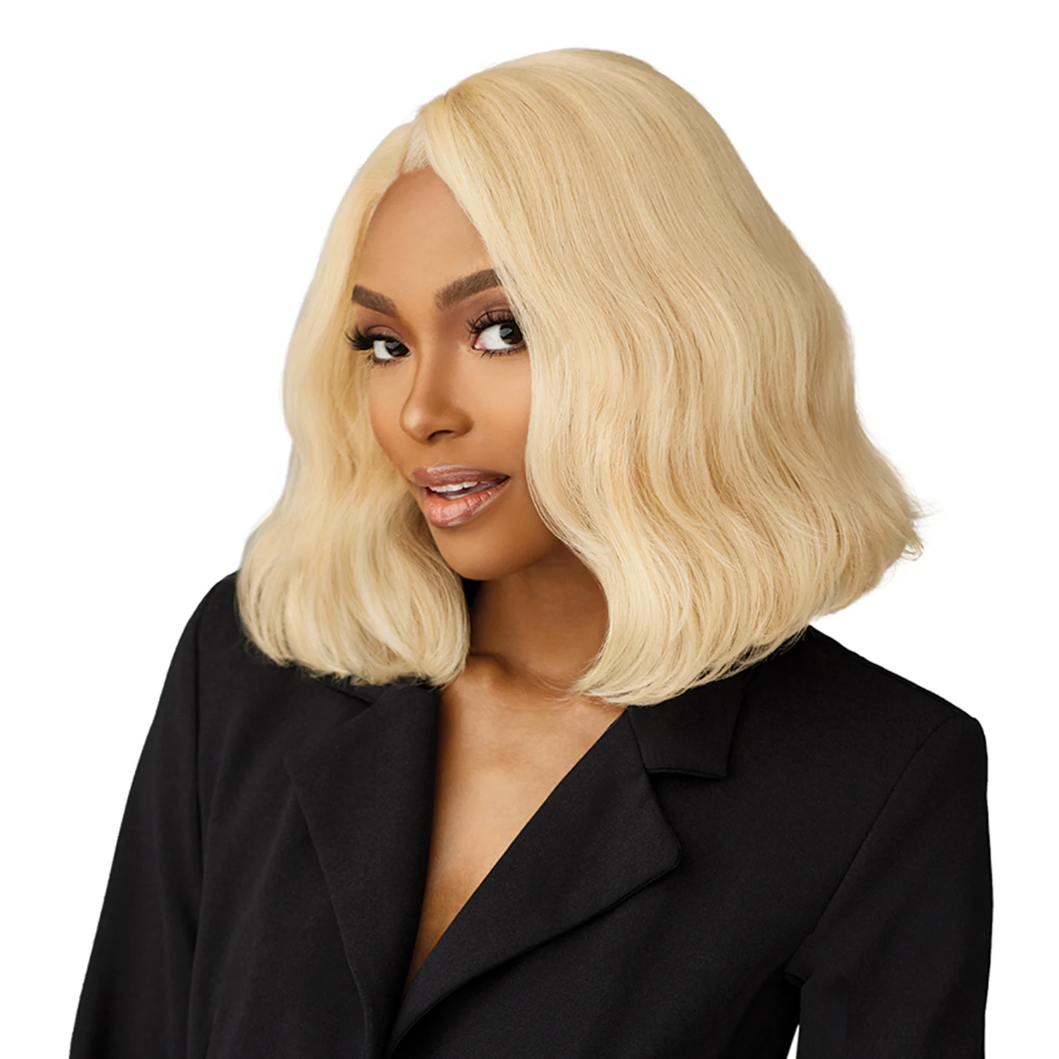 

Синтетический парик Sensationnel HD на шнуровке, бесклеевой, шикарный, Боб-лоб, Unit 4.