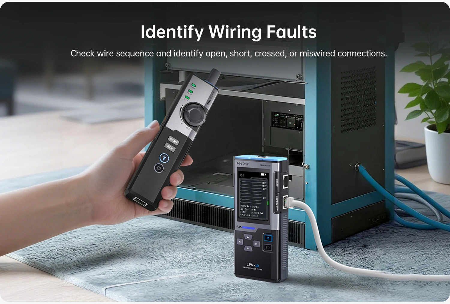 FNIRSI LPM-10C Netzwerkkabeltester RJ45 RJ11 PING IP-Scanner mit Ethernet PoE-Detektor LAN-Kabel-Fehlerfinder-Testgerät – Detail 12