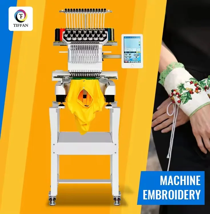 multifunction 4 twin 2 two head embroidery machine 15 needle embroidery machine pe500 pr650 f440e