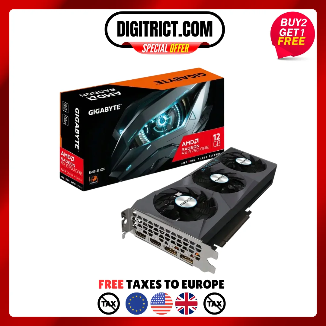 

New GIGABYTE RX6750GRE EAGLE graphics card 10G with Three fan Placa de vídeo GDDR6 256 bits PCIe 4.0 For AMD 5700x3D CPU Kit