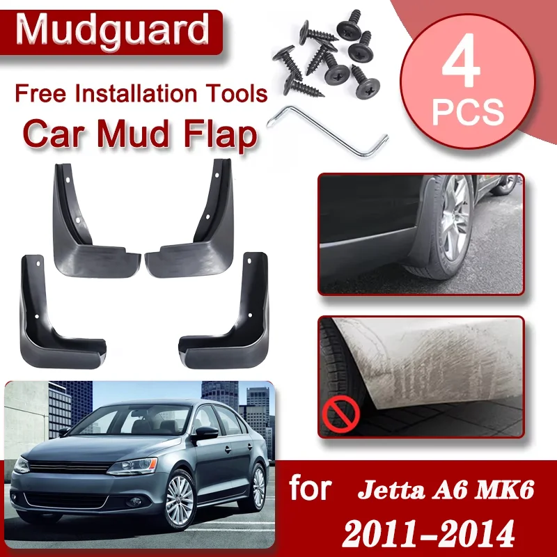 

Car Front Rear Mudguards For Volkswagen VW Jetta A6 MK6 2011-2014 Car Accessories Luxury Fenders Mudguard Mudflaps Splash Guards