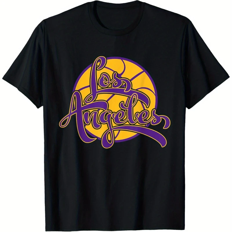 

Los Angeles Retro Vintage Gift Design LA T-Shirt casual and comfortable T-shirt round neck short sleeves comfortable and versati
