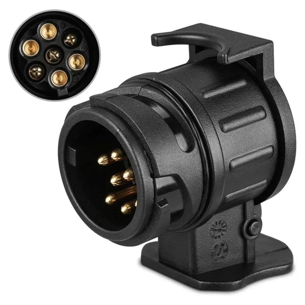 Adaptateur de remorquage 13 broches à 7 broches, pour remorque, caravane, camion, barre d'attelage de voiture, connecteur de convertisseur de prise électrique étanche 12V