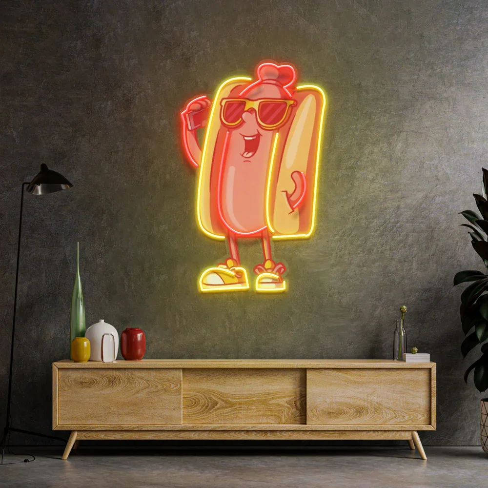 

Hamburger Neon Sign Custom Fast Food Home Decor Living Room Shop Restaurant Wall Art Decor Neon Bedroom Birthday Gift for Kids