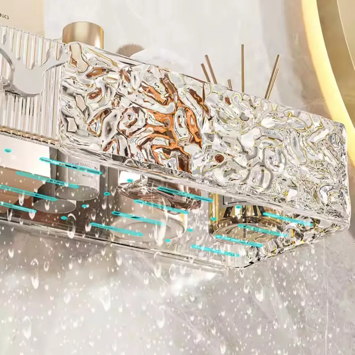 Bathroom Wall Shelf Soap Shampoo Holder Kit 2