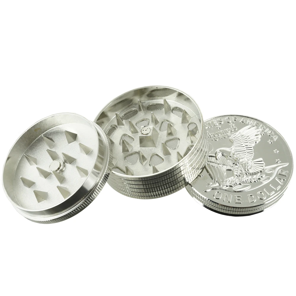 3 قطع عشب التبغ وطاحونة التوابل ، مطحنة $ لنا ، مخزون الولايات المتحدة الأمريكية