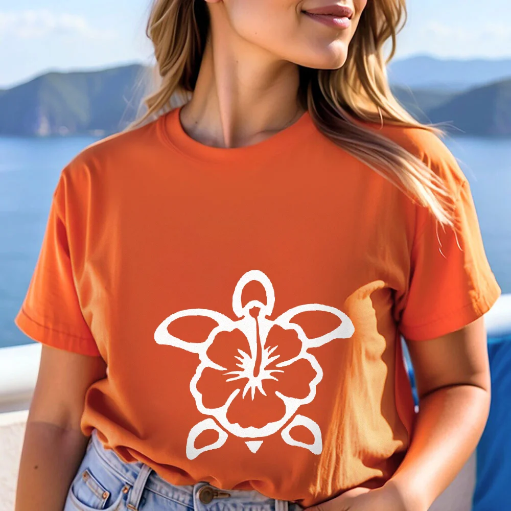 

Cotton T-shirt Suitable for Everyone Breastfeeding Tshirt 2025 Summer Flower Pattern Printed Fashionable and Comfortable