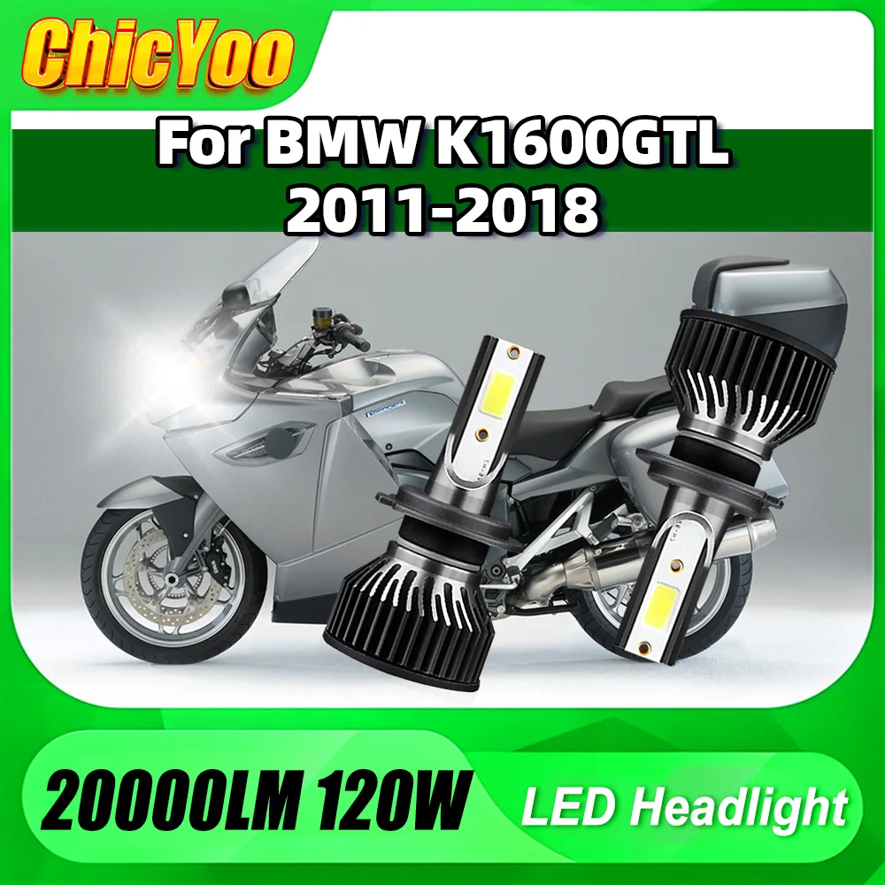 

20000LM Motorcycle LED Headlight 120W Canbus Moto Light 12V 6000K White For BMW K1600GTL 2011 2012 2013 2014 2015 2016 2017 2018