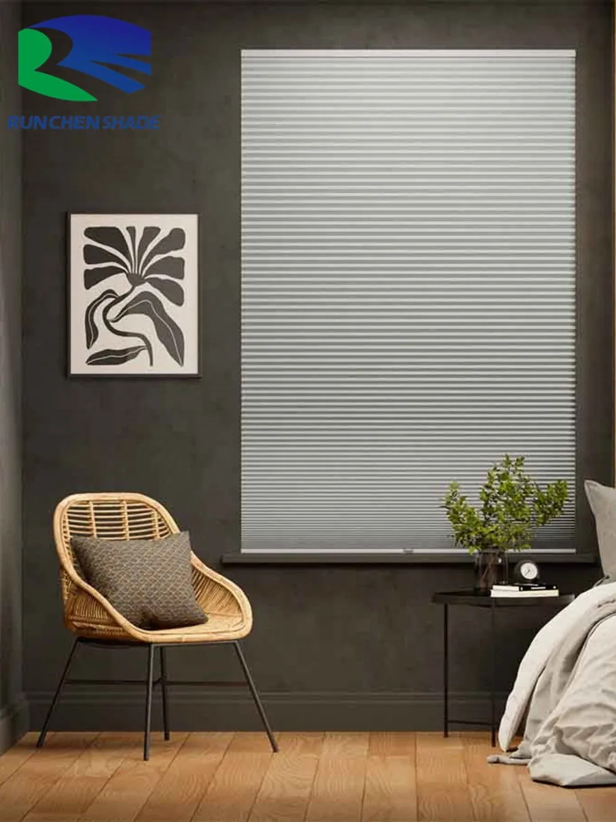 Day and Night Motorized Cellular Shades Remote Control Full Blackout Customized Size Window Honeycomb Blinds