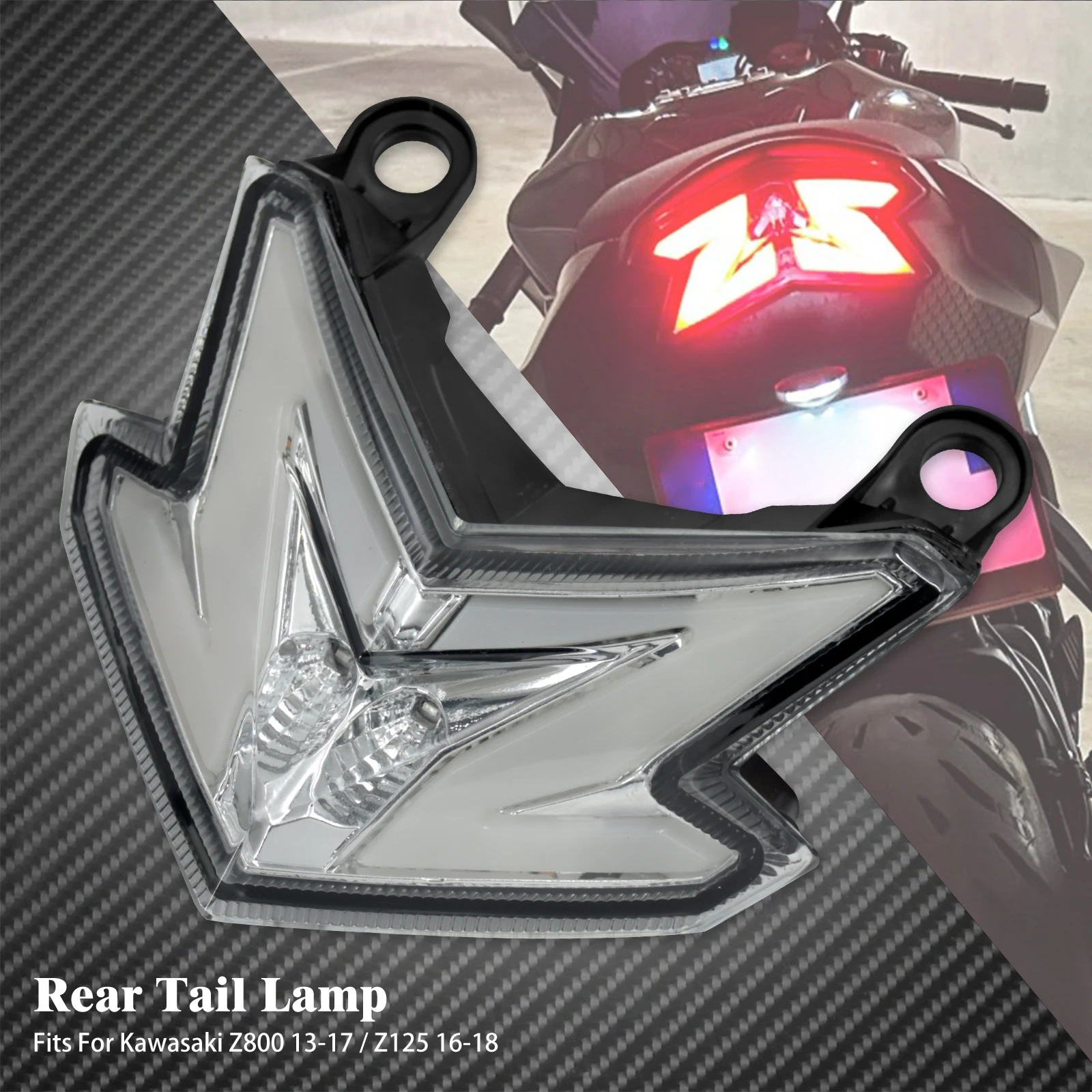 Z ライト LED Rear Tail Light for Kawasaki Z125 Z800 ZX6R 2013-2016