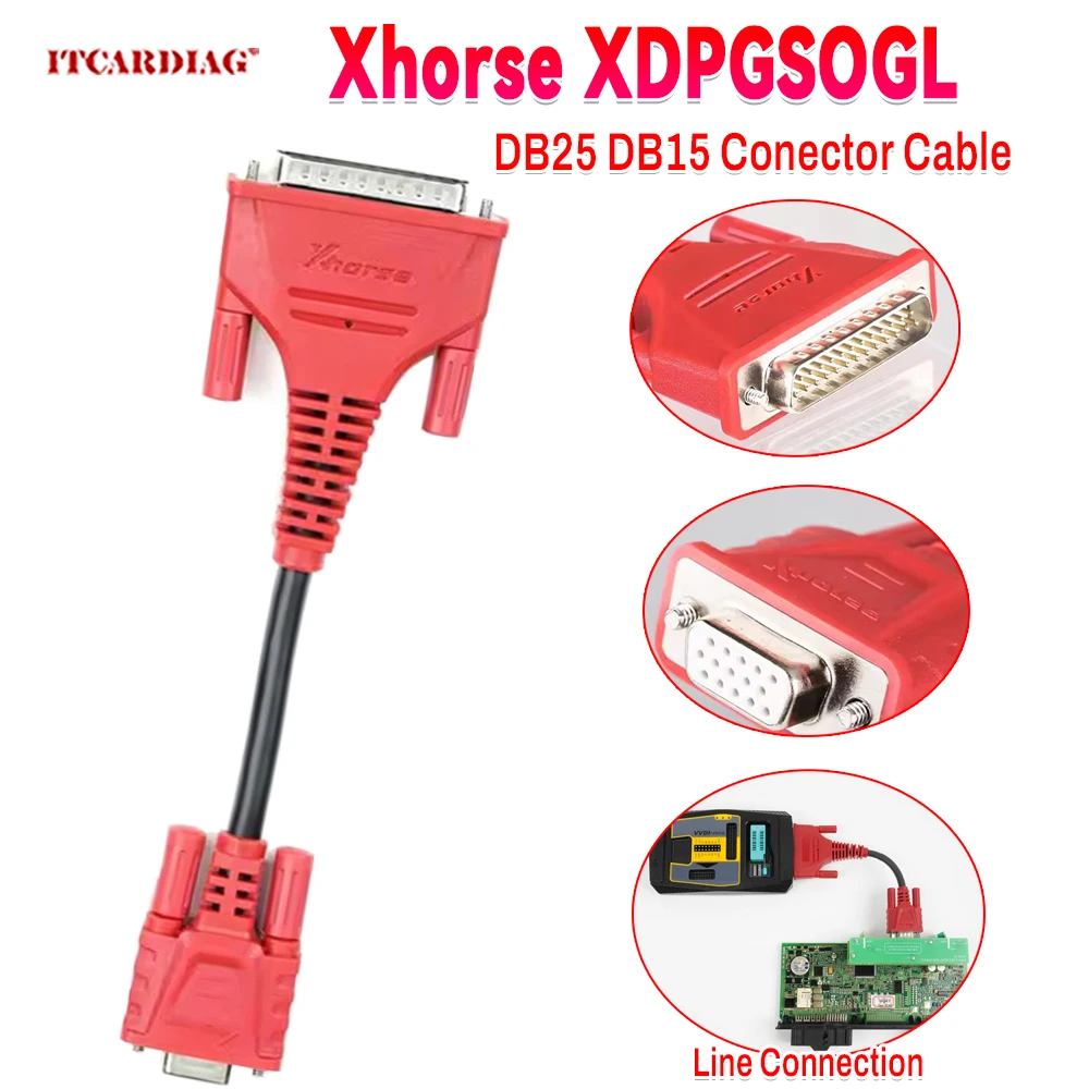 

Xhorse XDPGSOGL DB25 DB15 Conector Cable for VVDI Prog Connect with key tool plus solder-free adapters
