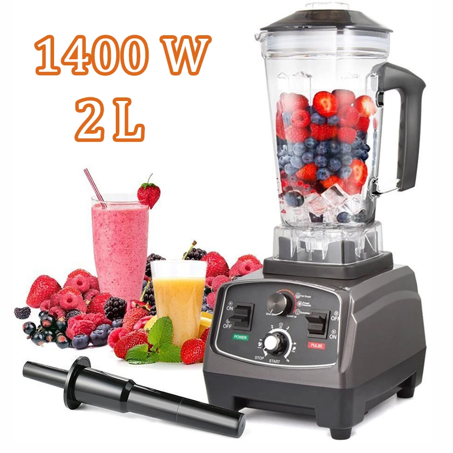 1400W power Blender Juicer Juicer Smoothie Table Blenders 2L Container Food Processor Blender for Ice Nut Fruit