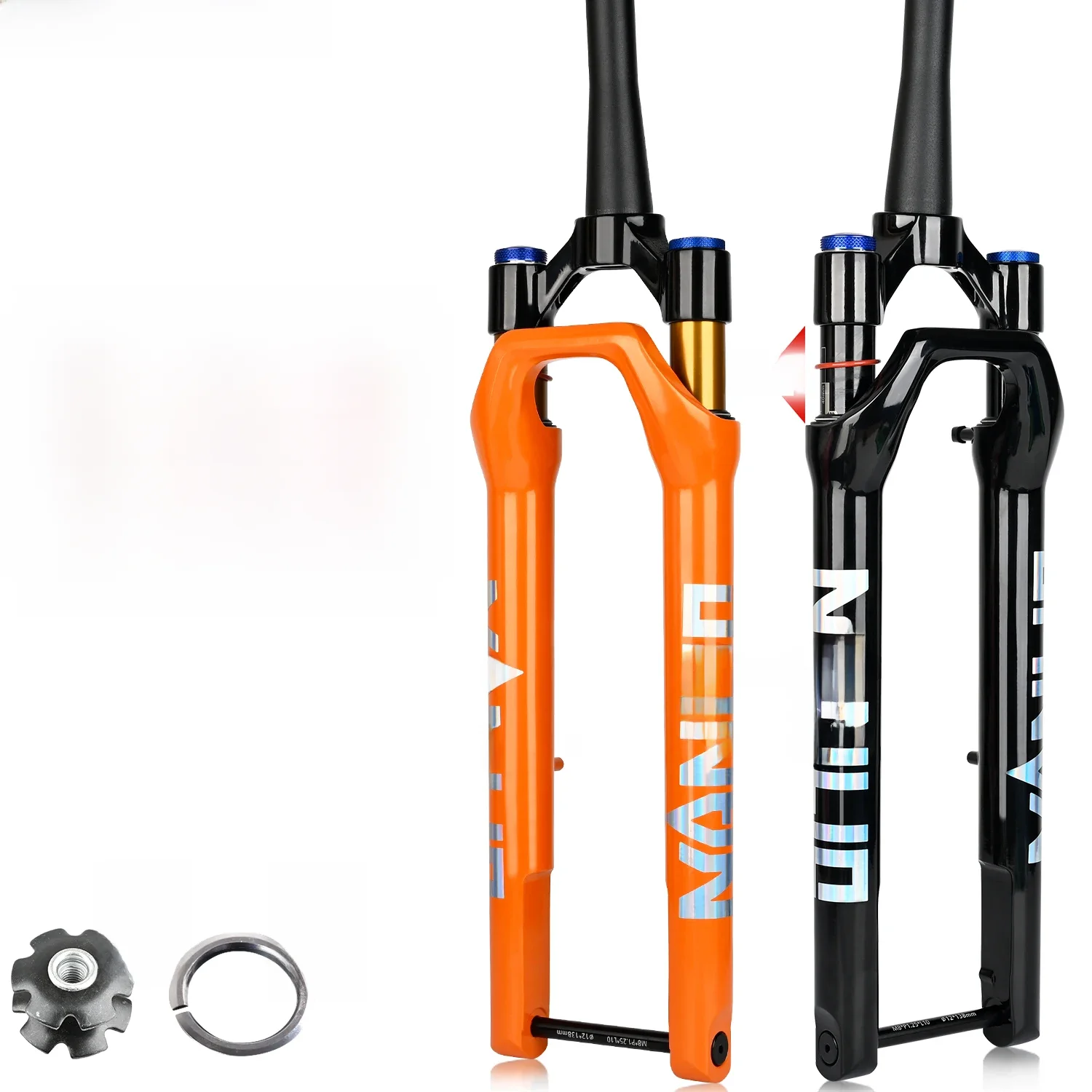 AliExpress NANLIO Nanlio 700C Suspension Fork 45mm Offset 60mm Travel Gravel Bicycle Fork Tapered 100*12mm Thru Axle Disc Road Bike Fork Cycling