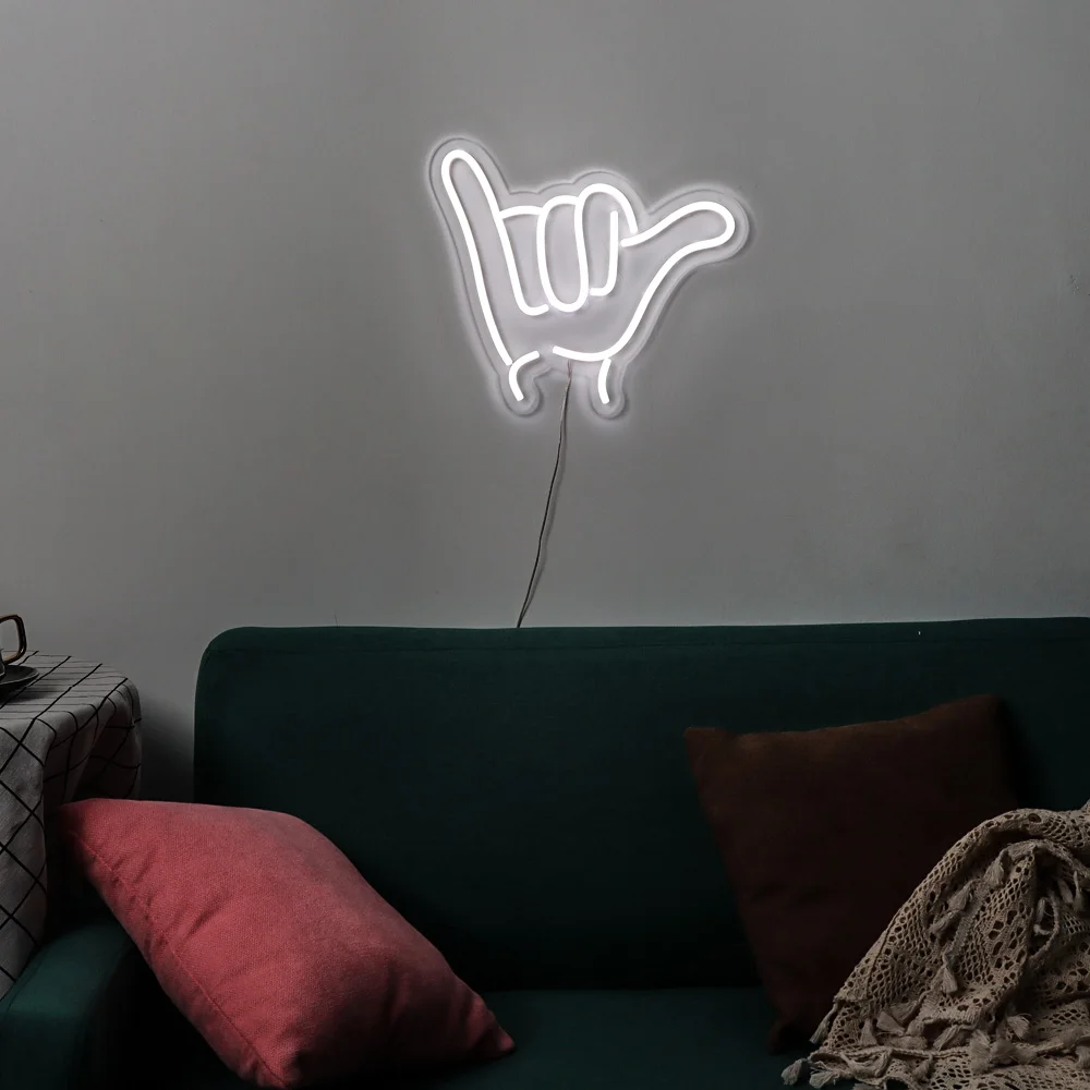 Hand Gebaar Led Neon Teken, Dier Led Neon Teken Voor Kinderen Kamer, Led Neon Teken, Flex Neon