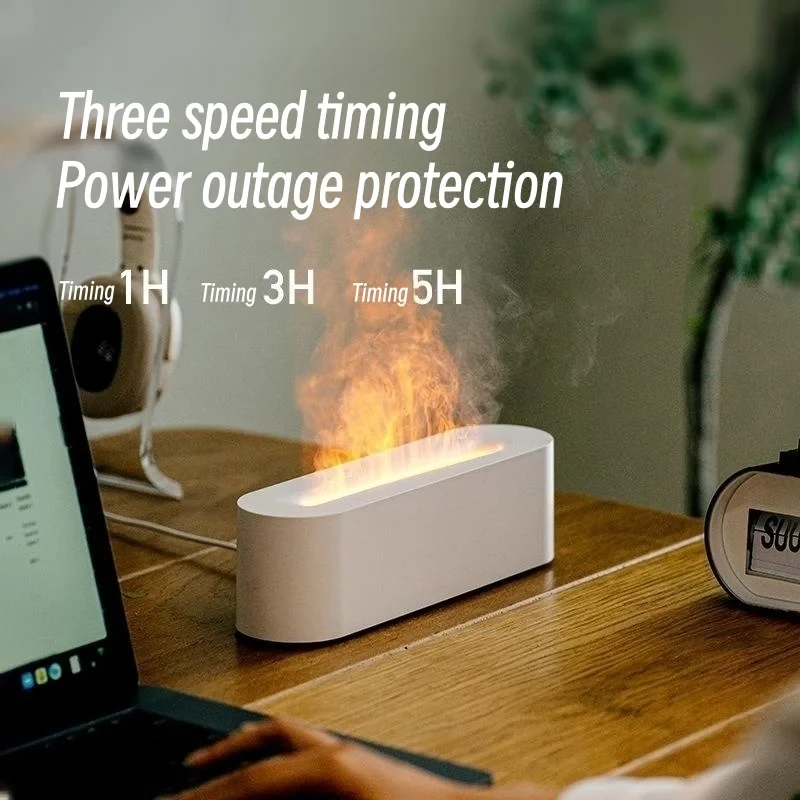 Simulated flame aroma diffuser, essential oil diffuser, flame humidifier, household fog automatic fragrance sprayer
