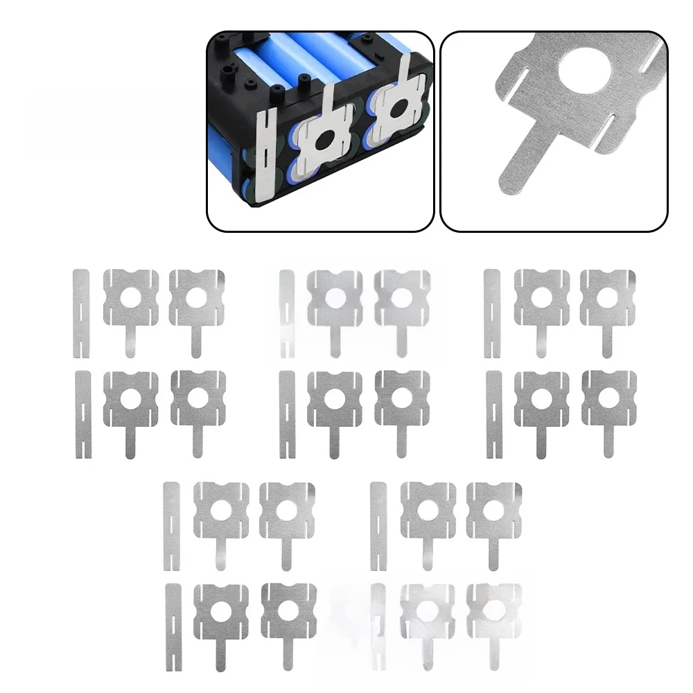 Feuilles de dégradpolygonales pour batterie au lithium, feuille de dégradpour machine à souder par points, feuilles de connexion 24.com, 30 pièces, 18650