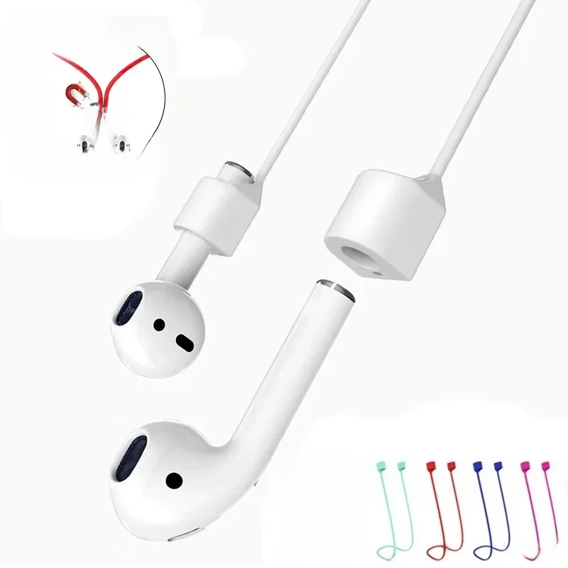Magnetic Anti-lost Rope Strap Silicone Earphones String for Airpods Huawei Freebuds 3 Wireless Bluetooth Headphone Neck Straps