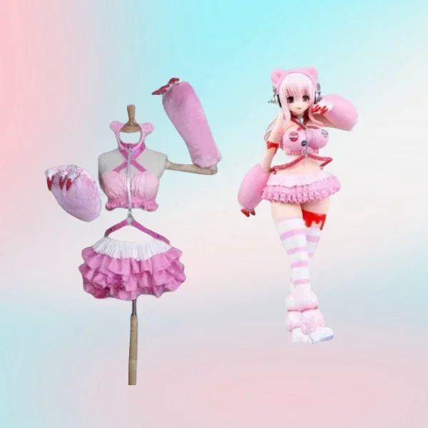 SUPER SONICO GRG Racing Queen rodzaj ponury niedźwiedź przebranie na karnawał ze skarpetkami — zdjęcie 2