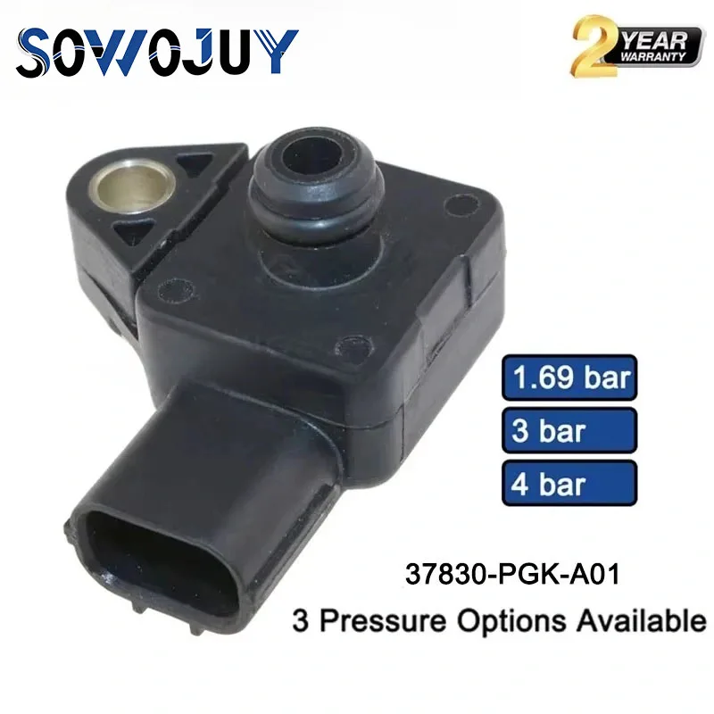 37830-PGK-A01 079800-5410 Manifold Absolute Pressure MAP Sensor For Honda Civic Accord CR-V Element RSX MDX TSX K20 K24 Turbo