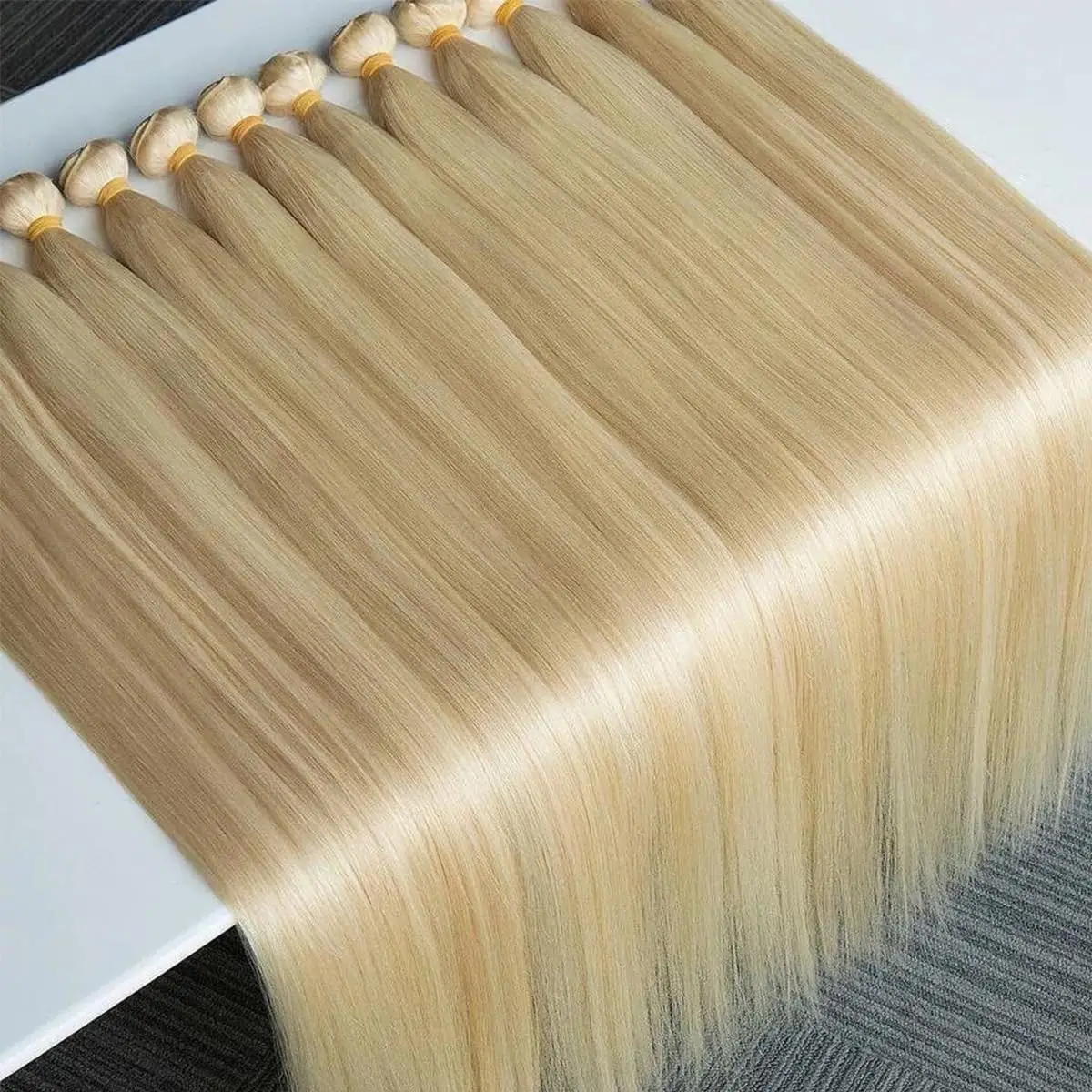 613 Menselijk Haar Steil Bundels Braziliaanse Blonde Steil Menselijk Haar Bundels 100% Maagdelijk Menselijk Haar Steil 3 Bundels Voor Vrouwen