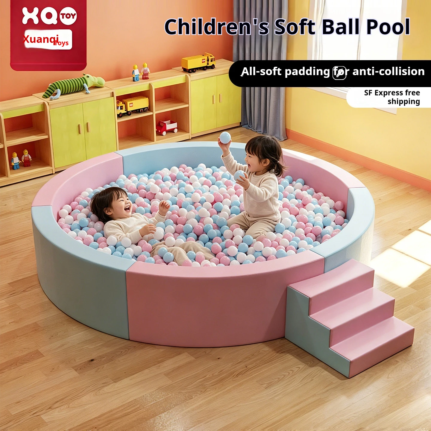 

Early childhood education, soft-padded ocean ball pool, indoor baby fence, soft wave pool, sand pool barrier, impact protection.