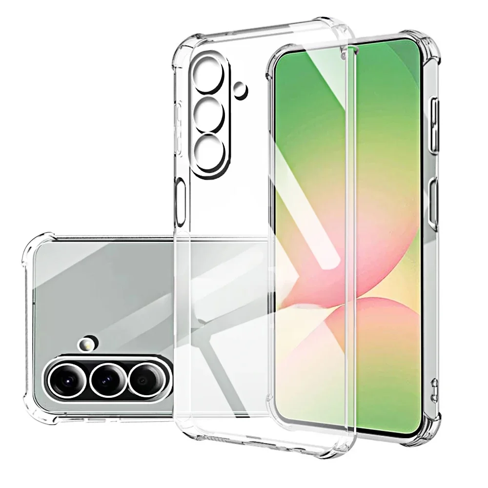 Coque de téléphone transparente pour Samsung Galaxy A56 5G A36 A26 A16 A06 4G, étui de protection arrière pour caméra A 56 36 26 16 06