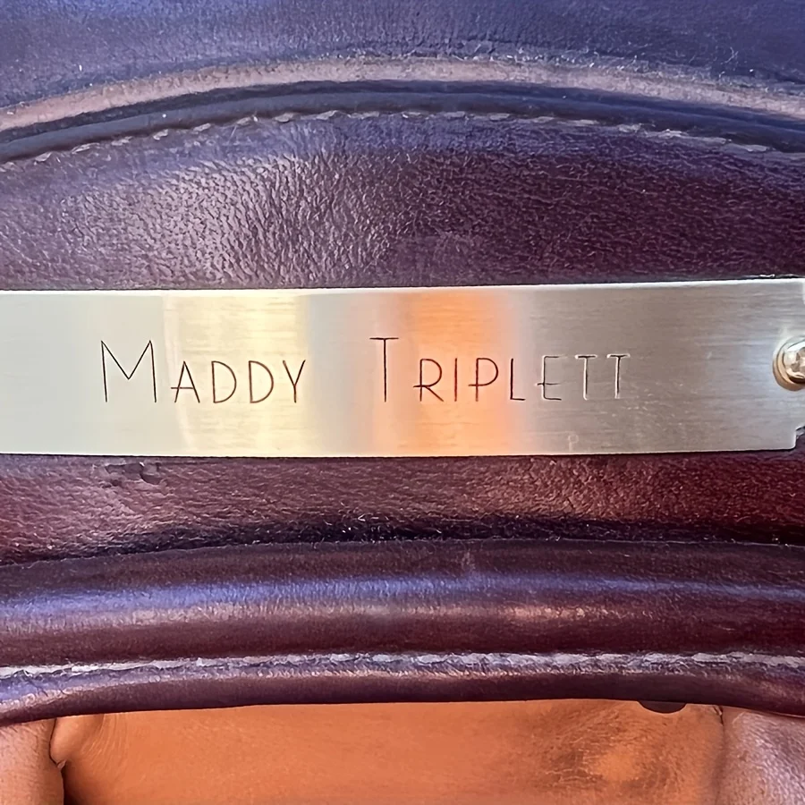 Customized Stainless Steel Laser-Engraved Nameplate |   Personalized Saddle/Horse Tack Name Tag |   Laser-Engraved Cycling Gear Accessories |   Unique Equestrian Gifts view 6