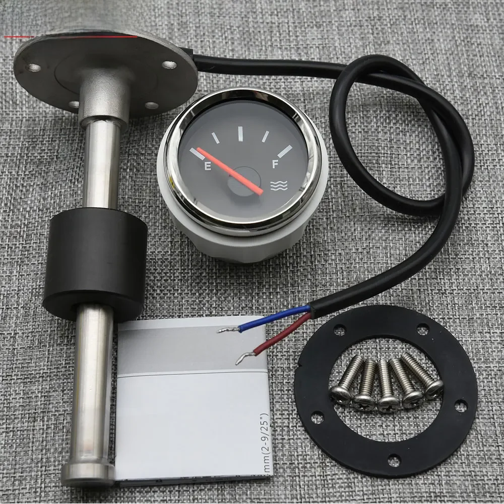 100mm 150mm 200mm 250mm 400mm Czujnik poziomu paliwa 0-190 ohm 240-33ohm Miernik poziomu wody 52mm Wskaźnik do łodzi Samochód Dostosowany — zdjęcie 2