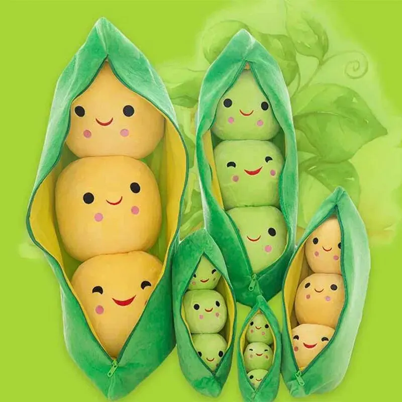 25 ซม.เด็กน่ารักเด็ก Plush Peas Filled โรงงานตุ๊กตาของเล่นเด็ก Kawaii คุณภาพ Pea-รูปหมอนของเล่นเด็กผู้หญิงของขวัญ