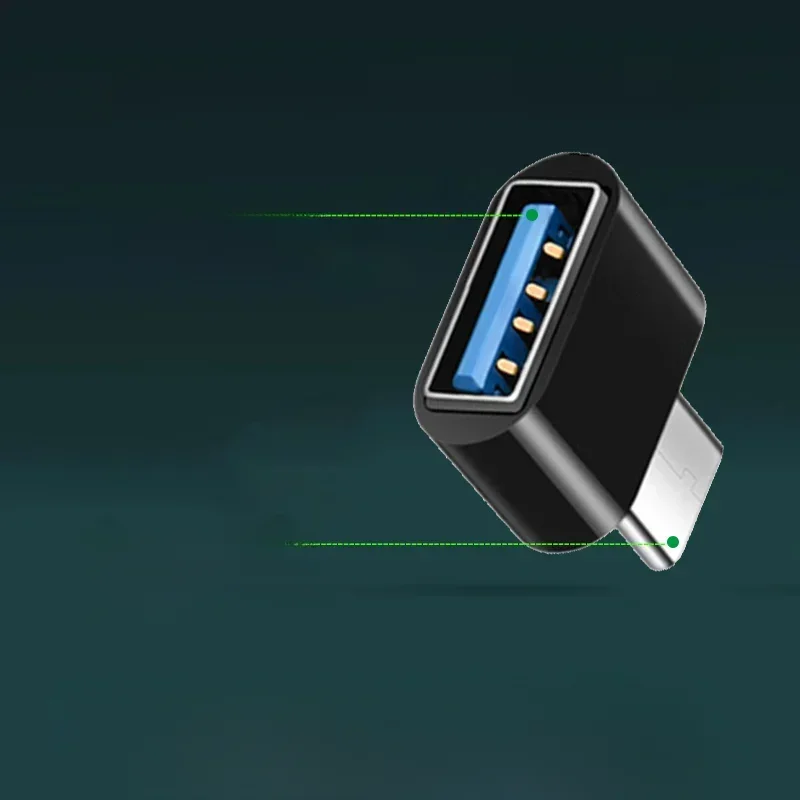 Adaptateur de Type C vers USB A 3.0, connecteur de données OTG USB-C pour téléphone portable Samsung Huawei Xiaomi, ordinateur MacBook Pro iPad Mini Notebook