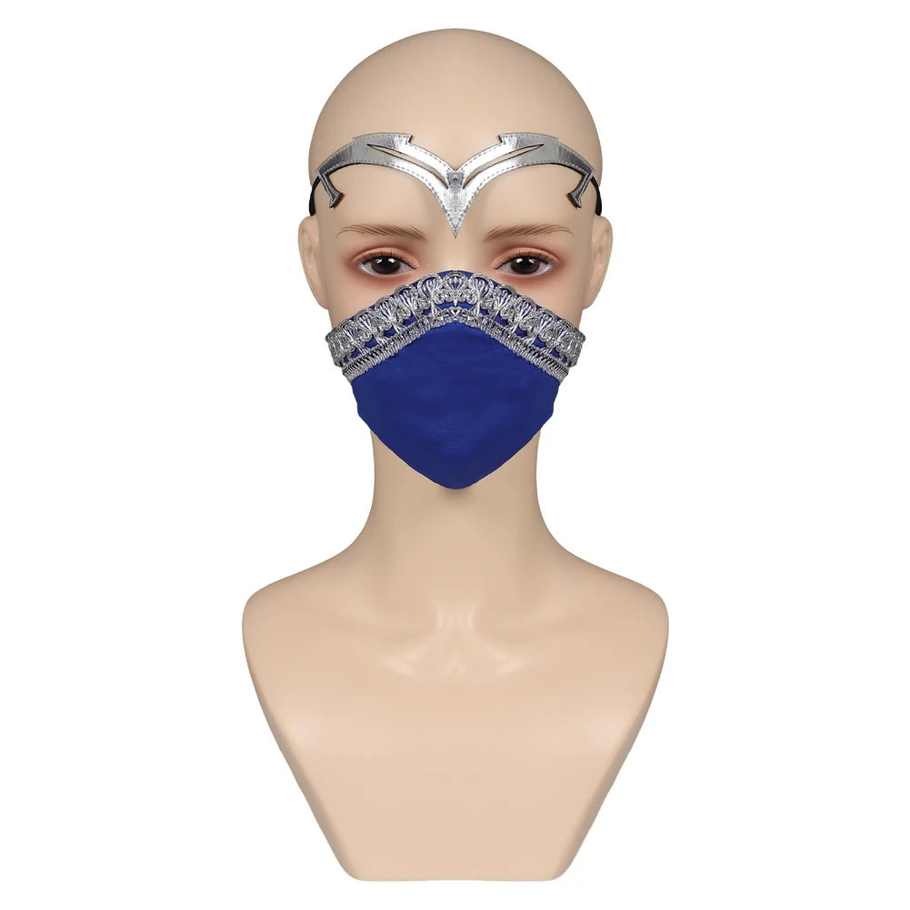 Gra Mortal Kombat Kitana Cosplay maska kask maskarada kobiety dziewczyny fantazja Halloween karnawał akcesoria kostium imprezowy rekwizyty