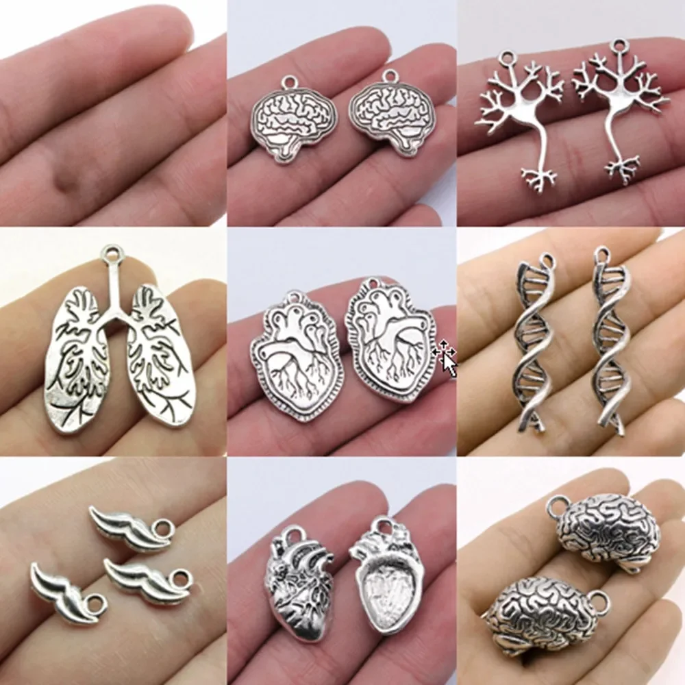Maseczne amulety do zestawu do wyrobu biżuterii wisiorek Diy biżuteria akcesoria mózgowe Charms — zdjęcie 2