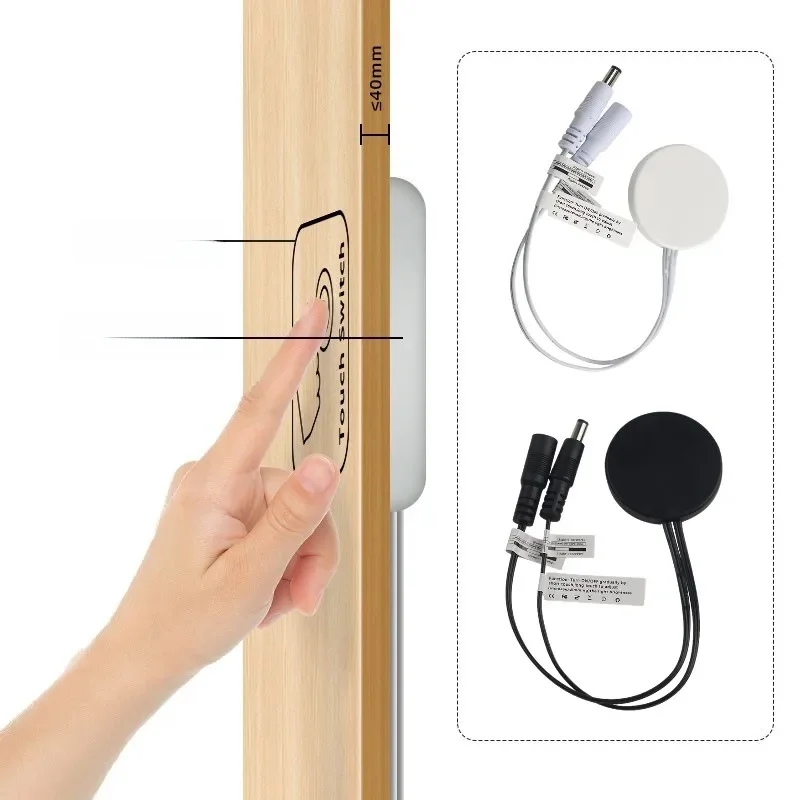 Ukryty dotykowy czujnik DC12V/24V, dotykowy ściemniacz LED do mebli drewnianych — 2