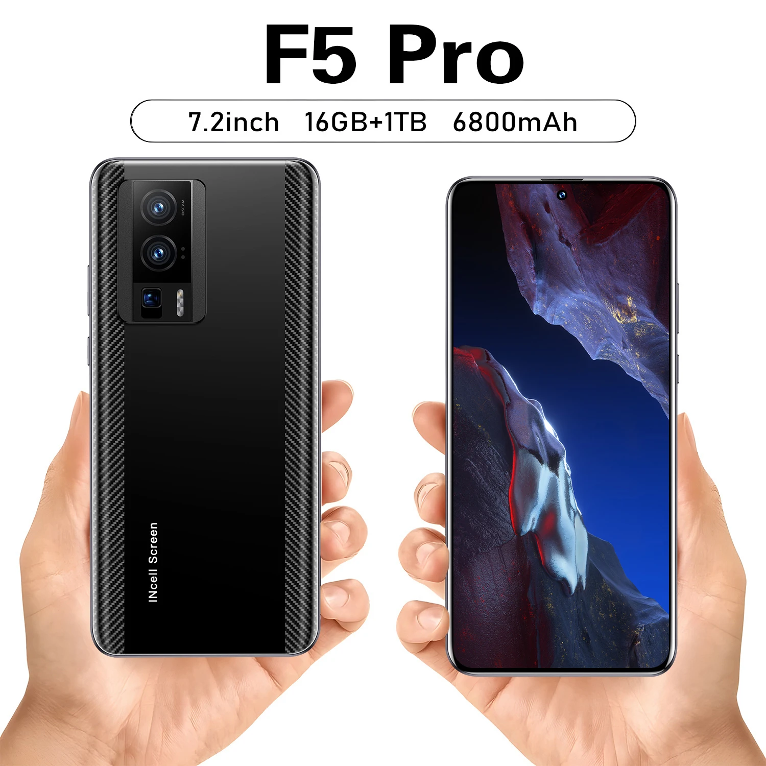 

2025 Новый MI F5 Pro Горячий оригинальный интеллектуальный аккумулятор с двумя картами 5g и двойным режимом ожидания 7,2 дюйма, система Android 13, 6800 мАч, глобальная версия, аккумулятор