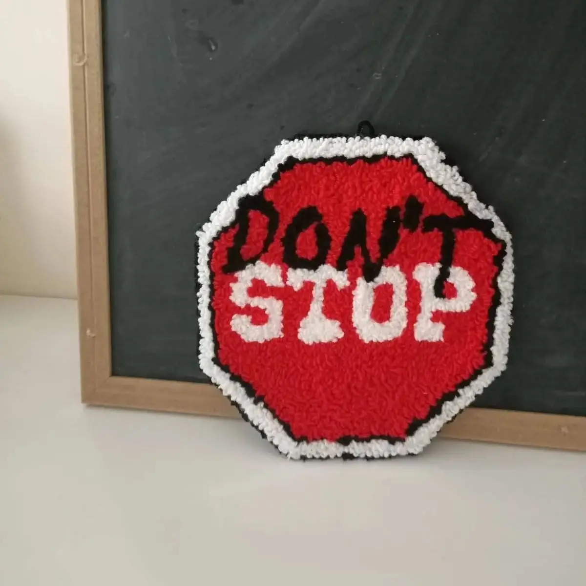 Don't Stop Fun Slogan Rug Cool Words Housewarming Gift Handmade Non-Slip Home Decoration Carpets