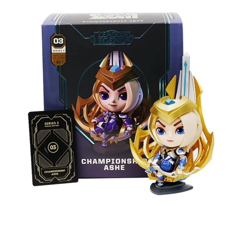 

Original League of Legend Ashe Small Statues Skin Champion Arrow Anime Figures Toys Model Collection Version Ornament Girl Gift