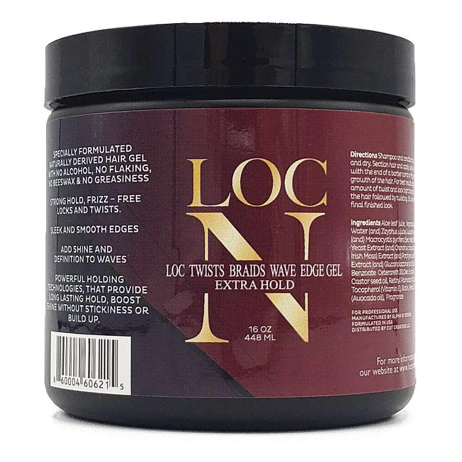 Loc N Loc Twists Braids Wave Edge Gel Extra Hold 16oz/ 448ml