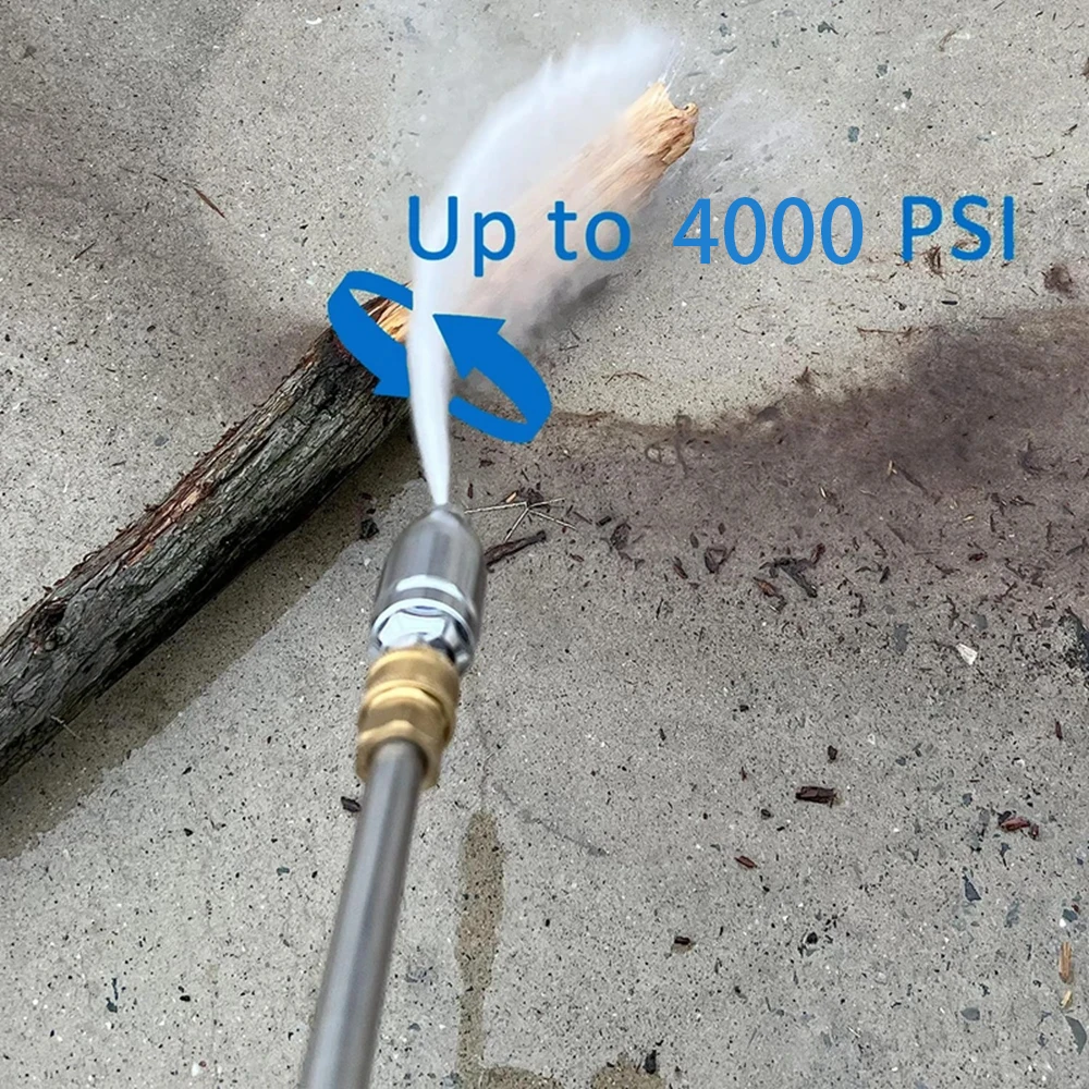 Imagem -06 - Bocal Turbo para Lavadora sob Pressão Rotativa para Água Quente e Fria 14 Conexão Rápida Pontas e Suporte 4000 Psi